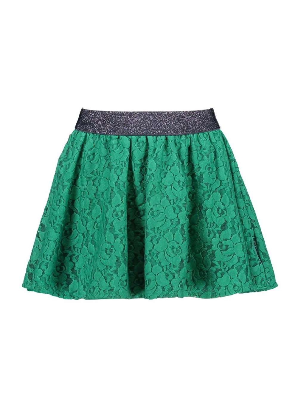 Girls' Green Lace Skirt with Sparkle Waistband